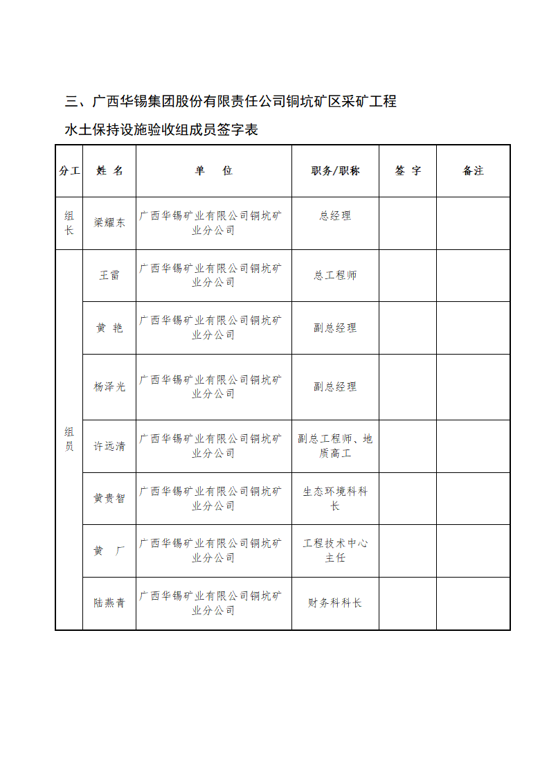 廣西華錫集團(tuán)股份有限責(zé)任公司銅坑礦區(qū)采礦工程水土保持設(shè)施驗(yàn)收鑒定書_06(1).png
